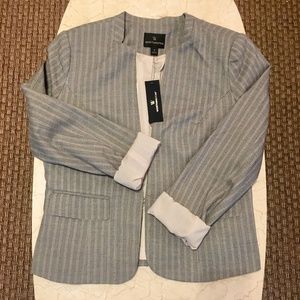 NWT Worthington Grey Pinstripe Blazer